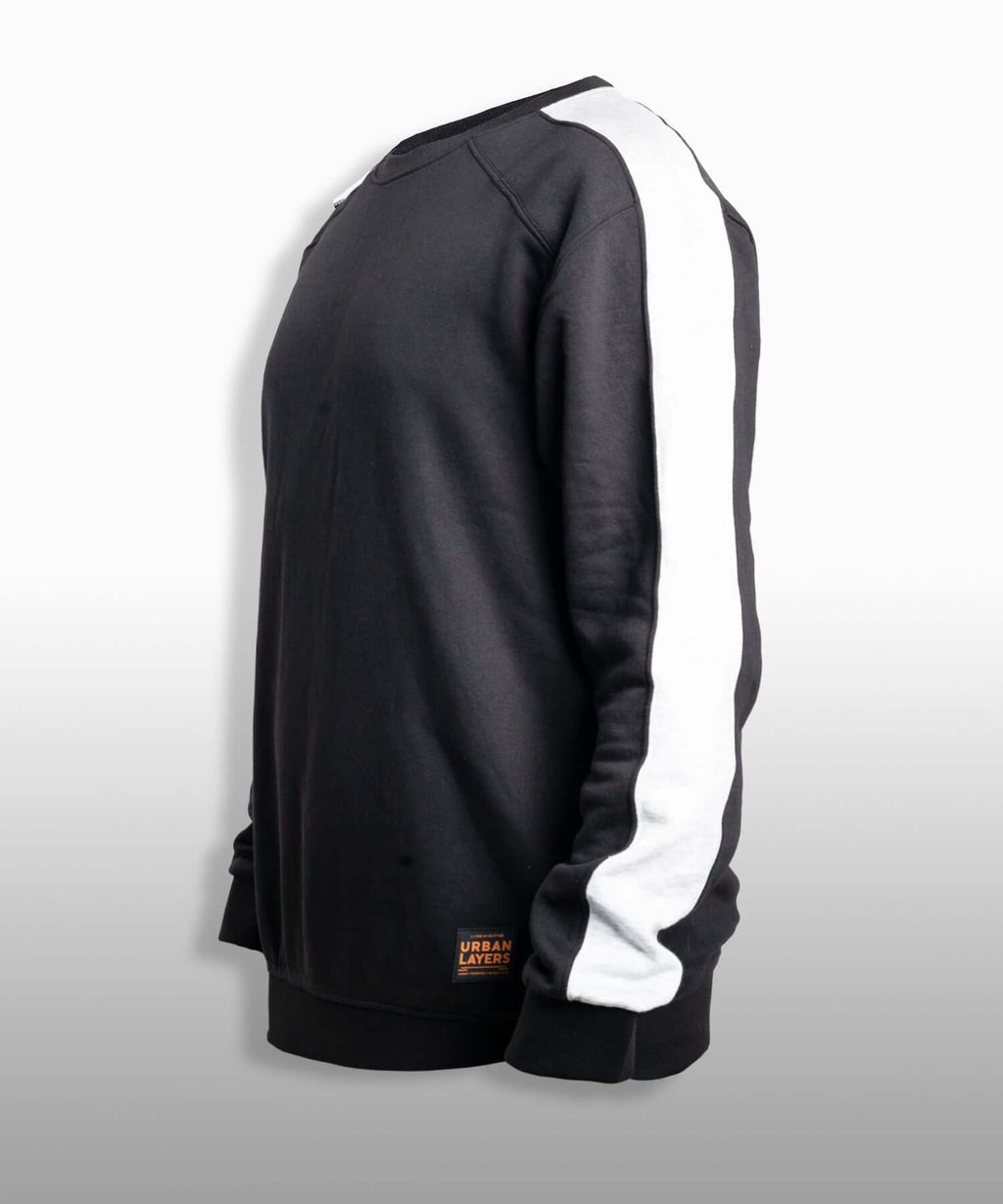 Urban Layers - Sweatshirt With Sleeve Strip