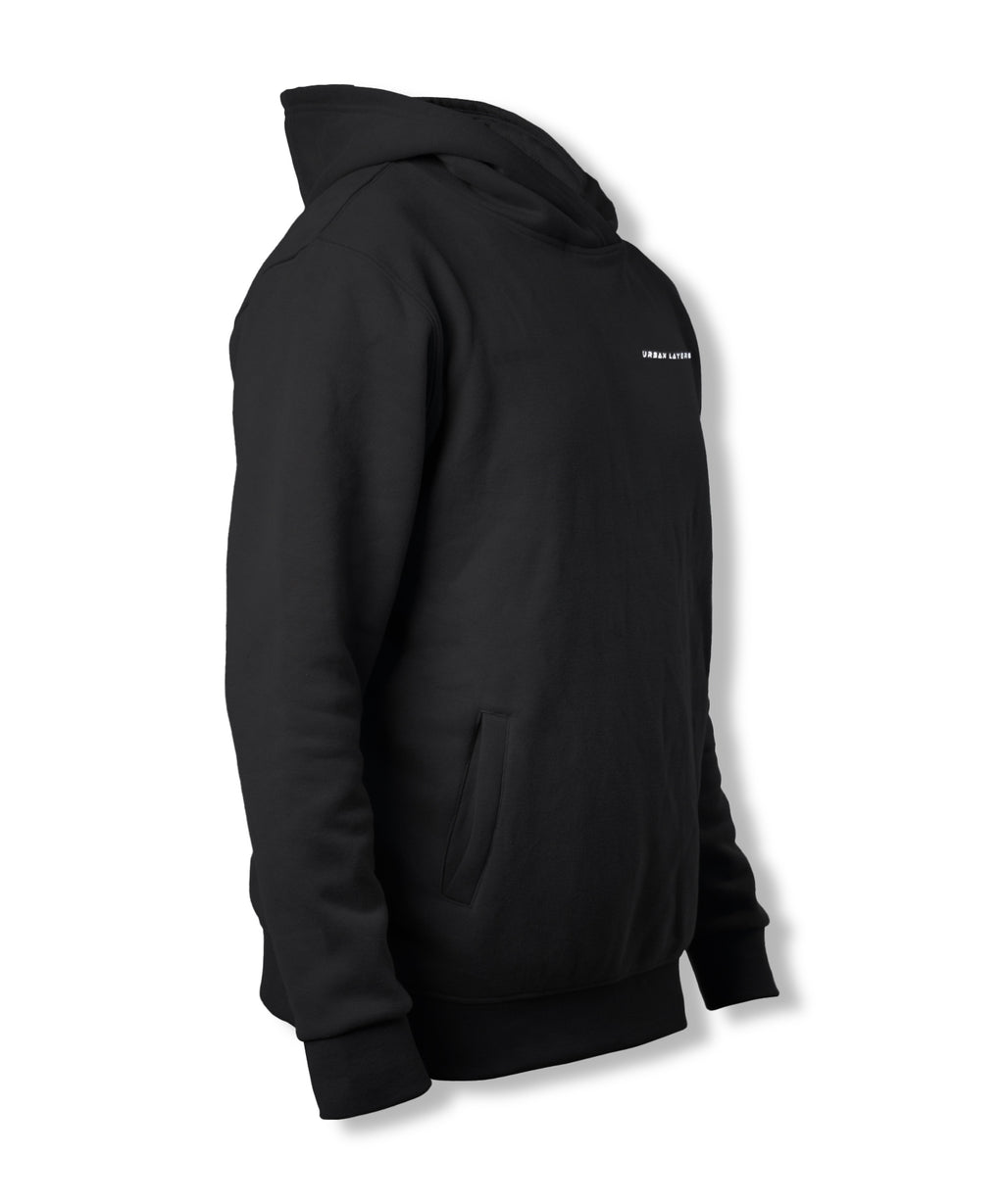 Classic lace-free Pullover Hoodie | Black