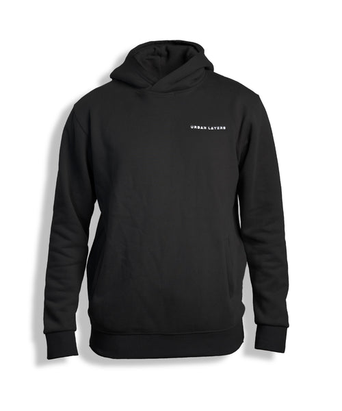 Classic lace-free Pullover Hoodie | Black