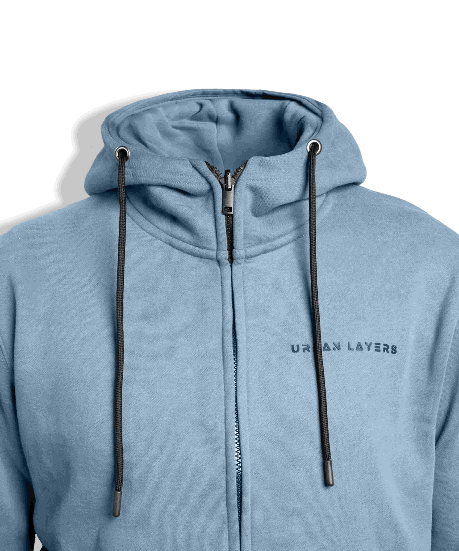 ZIP THRU Hoodie | Steel Blue