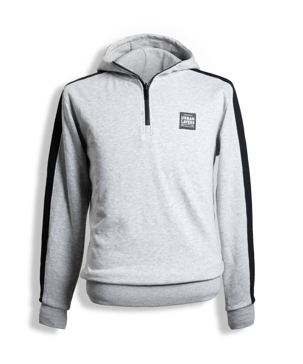 Block Loose Hoodie | Light Grey