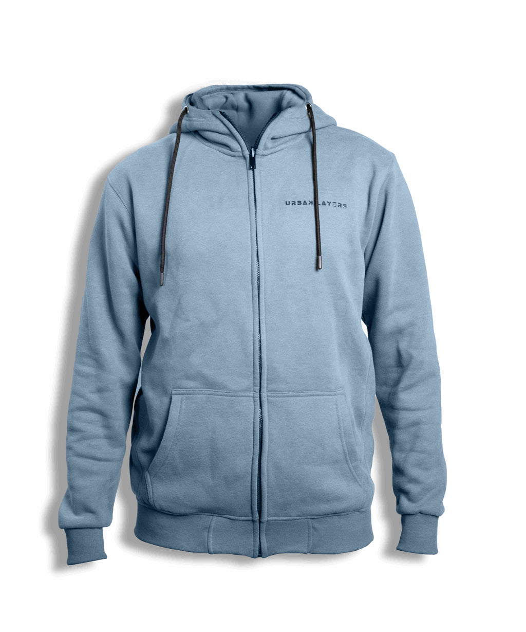 ZIP THRU Hoodie | Steel Blue