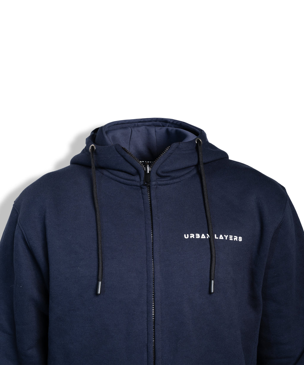 ZIP THRU Hoodie | Navy Blue